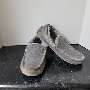 Ugg Ascot Grey Sherpa Lined Slippers